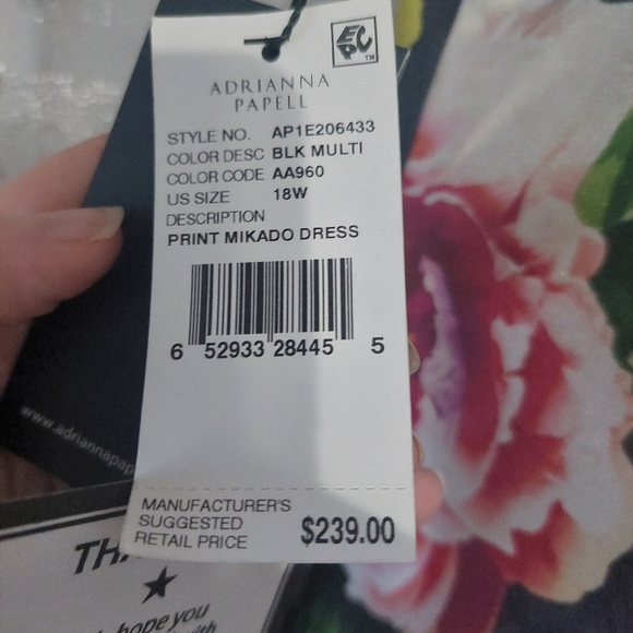 NWT Adrianna Papell dress 18W - Picture 4 of 13